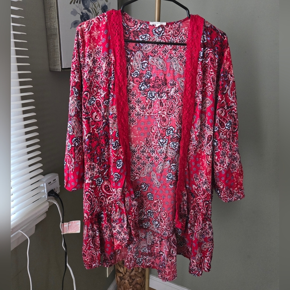 Maurices Kimono sz Lg Red